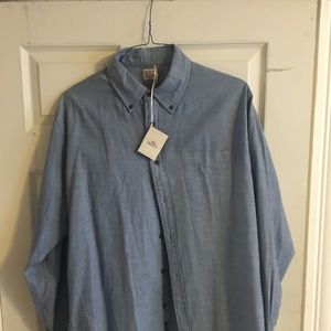 NWT! Faherty Brand Men's Blue Casual Button Down